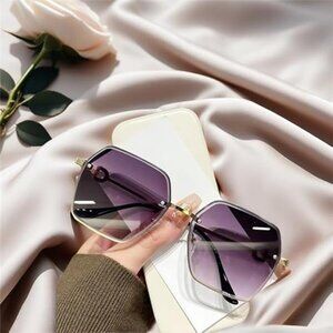 😎 Frameless Gradient Sunglasses | Lightweight UV400 Retro-Chic Shades for Women